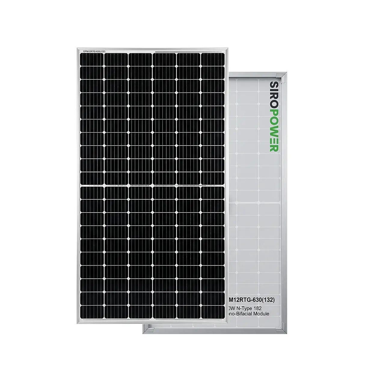 630W N-Type 182 Mono-Bifacial Module